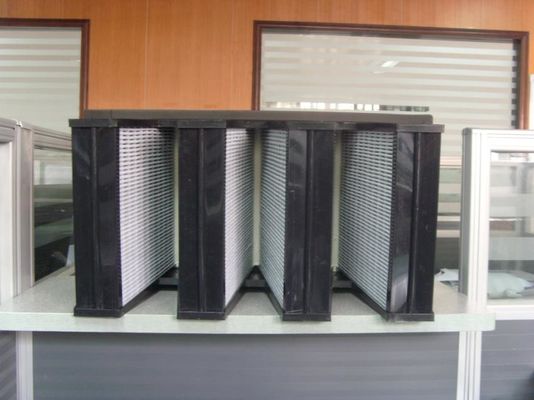 W, V Bank Activated Carbon HEPA Filter H10 - H14 Efficiency Customized